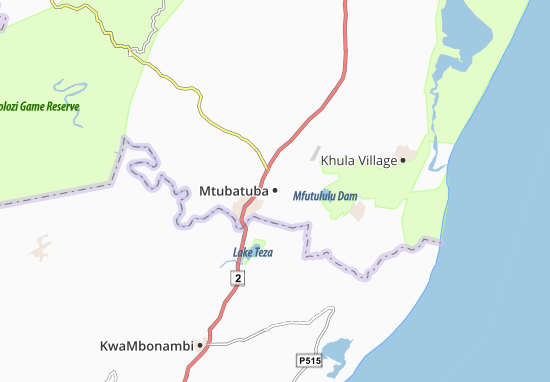 Mapa Mtubatuba