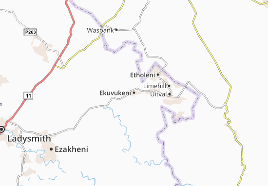 Mapa Ekuvukeni