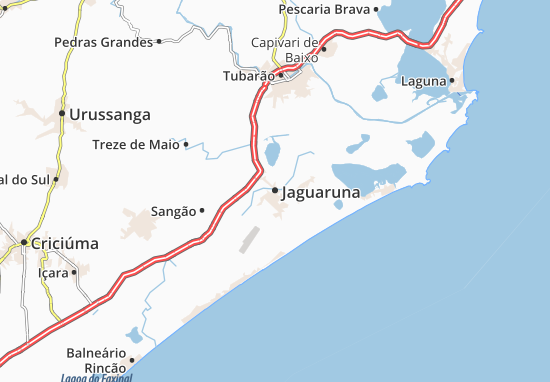 Karte Stadtplan Jaguaruna