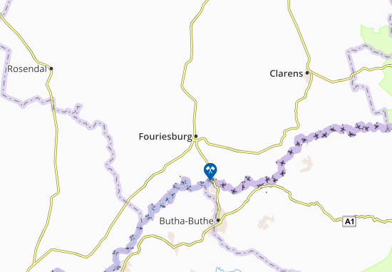 Mapa Fouriesburg