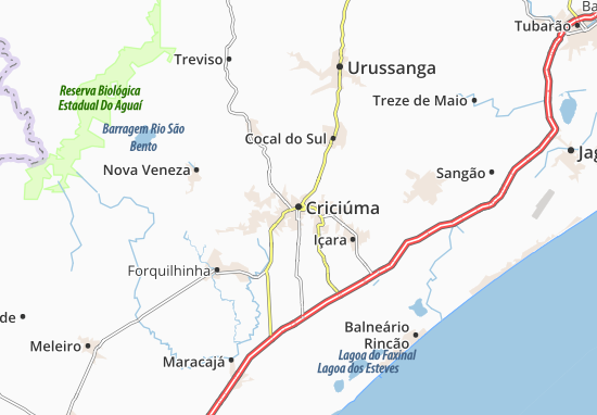 Karte Stadtplan Criciúma