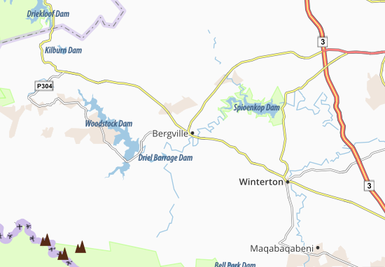 Mapa Bergville