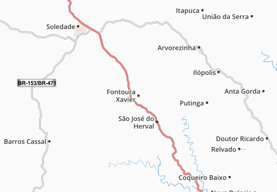Mapa Fontoura Xavier