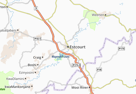 Kaart Plattegrond Estcourt