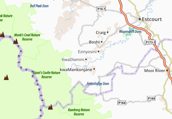 Kaart Plattegrond KwaDlamini