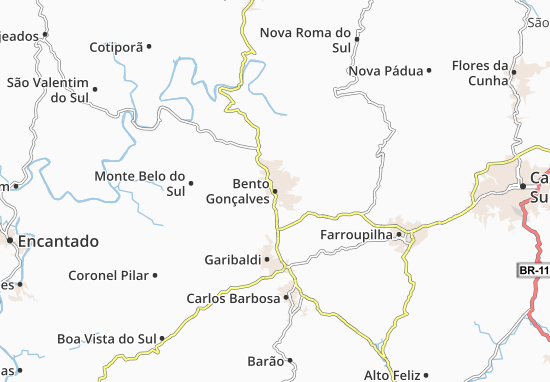 Karte Stadtplan Bento Gonçalves