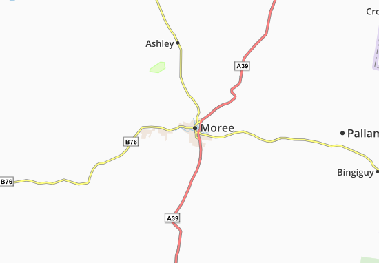 Karte Stadtplan Moree