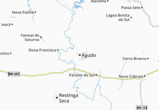 Karte Stadtplan Agudo