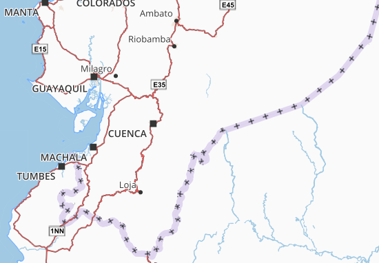 Karte Stadtplan Limón Indanza
