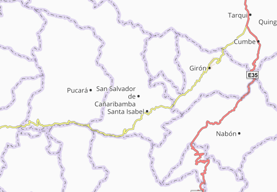 Karte Stadtplan San Salvador de Cañaribamba