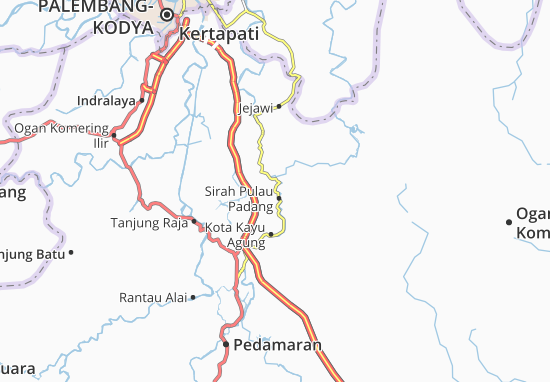 Karte Stadtplan Sirah Pulau Padang