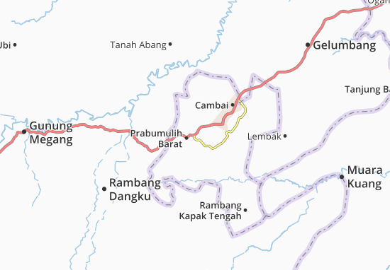 Karte Stadtplan Prabumulih Barat