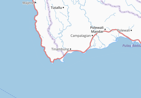 Karte Stadtplan Tinambung