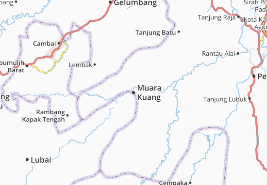 Kaart Plattegrond Muara Kuang