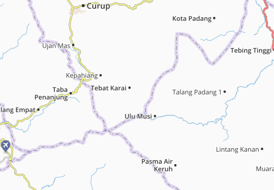 Kaart Plattegrond Tebat Karai