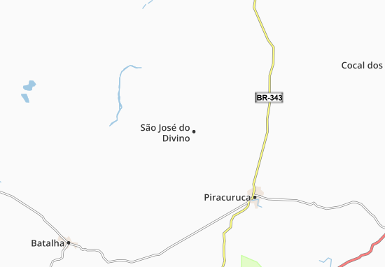 Karte Stadtplan São José do Divino