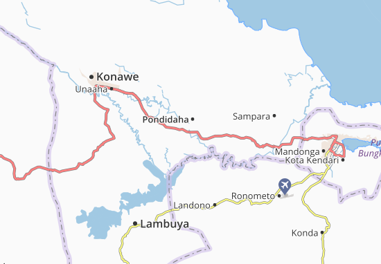 Kaart Plattegrond Pondidaha