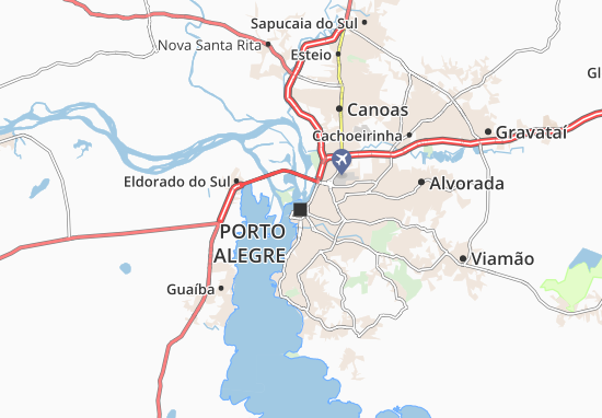 Karte Stadtplan Porto Alegre