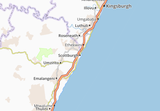 Mapa Scottburgh