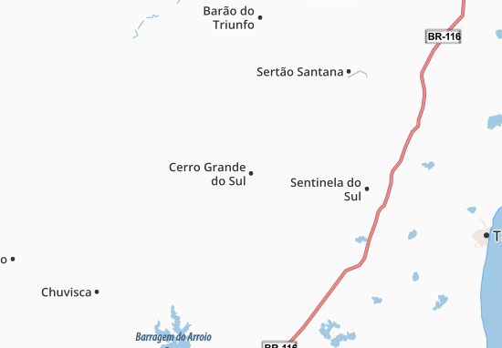Mapa Cerro Grande do Sul