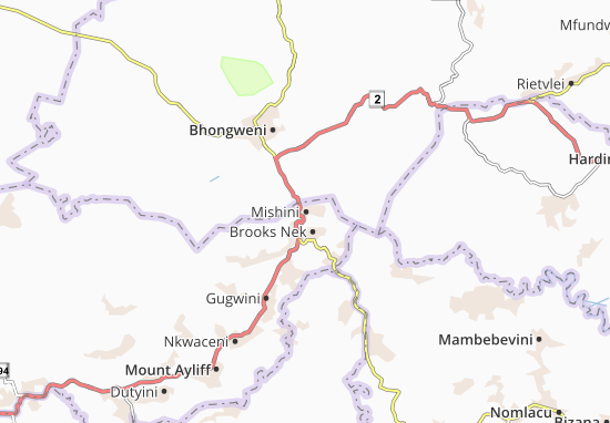 Karte Stadtplan Mishini