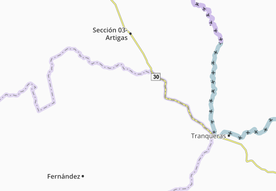 Karte Stadtplan Sarandí del Arapey