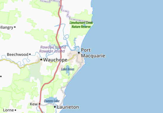 Kaart Plattegrond Port Macquarie