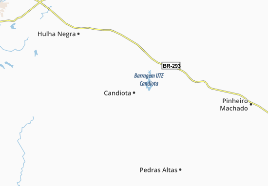 Karte Stadtplan Candiota