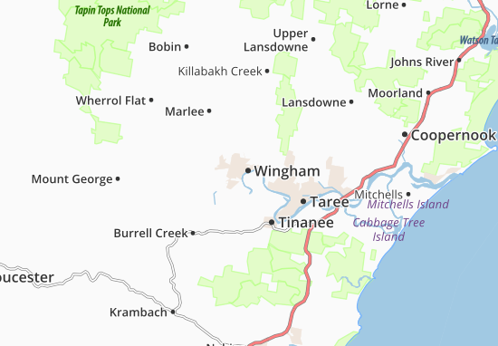 Mapa Wingham