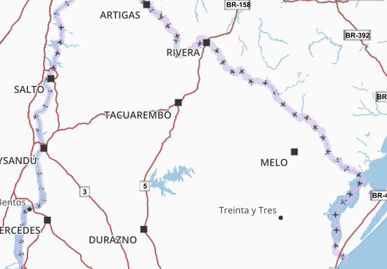 Karte Stadtplan Tacuarembó
