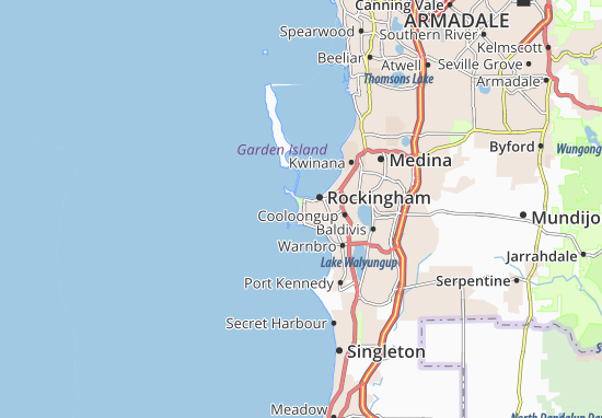 Karte Stadtplan Rockingham