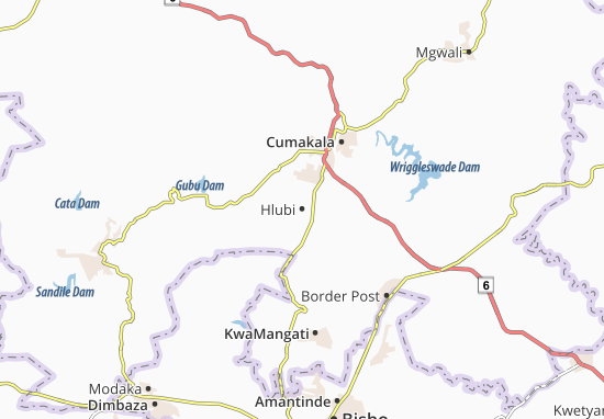 Mapa Hlubi