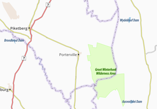 Mapa Porterville