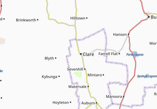 Karte Stadtplan Clare