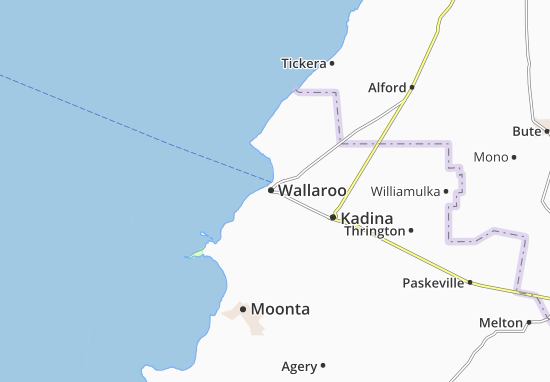 Karte Stadtplan Wallaroo