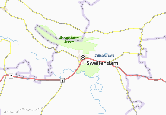 Mapa Swellendam