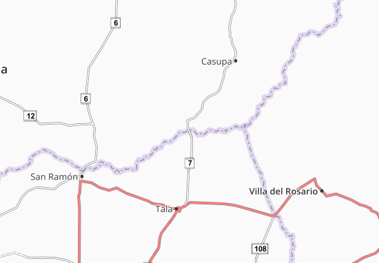 Kaart Plattegrond Pueblo Simon Bolivar