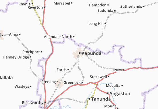 Karte Stadtplan Kapunda