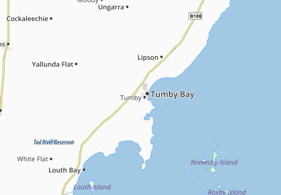 Kaart Plattegrond Tumby Bay