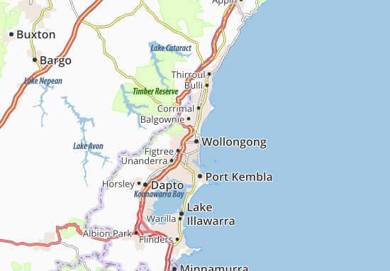 Karte Stadtplan Wollongong