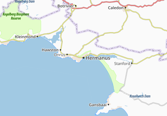 Karte Stadtplan Hermanus