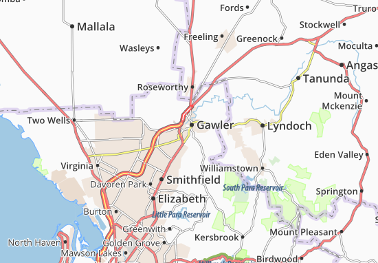 Karte Stadtplan Gawler