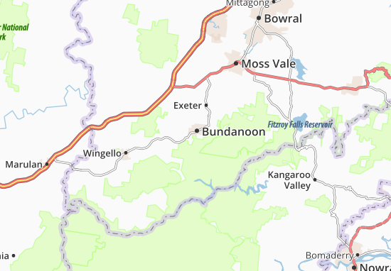 Mapa Bundanoon