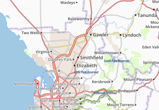Karte Stadtplan Elizabeth