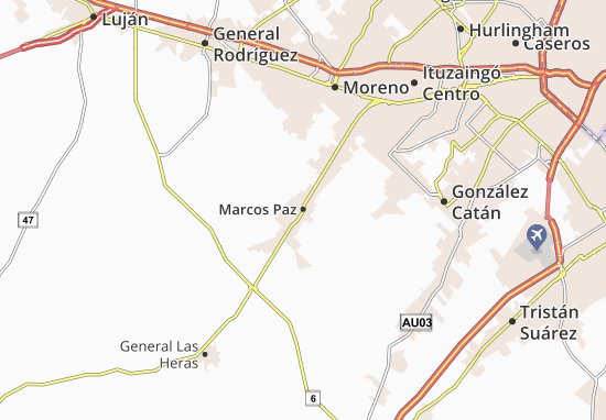 Karte Stadtplan Marcos Paz