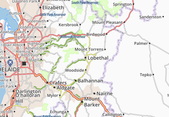 Karte Stadtplan Lobethal
