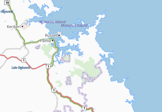 Karte Stadtplan Waikare