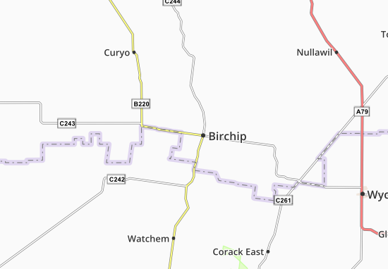 Karte Stadtplan Birchip