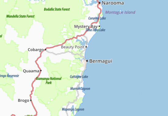 Karte Stadtplan Bermagui