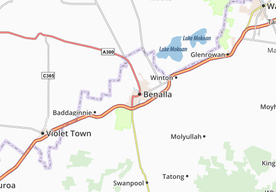 Karte Stadtplan Benalla